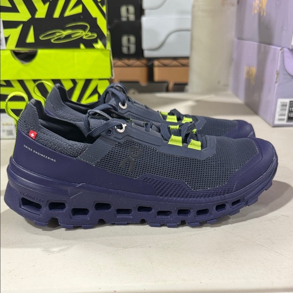 On Running Shoes - On Running Women’s Size 8 Blue and Lime Athletic Shoes